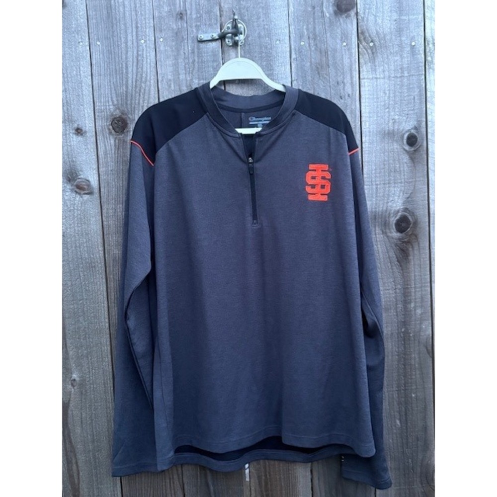 Champion Idaho State‎ University Bengals Quarter Zip Pullover Mens 2XL Charcoal